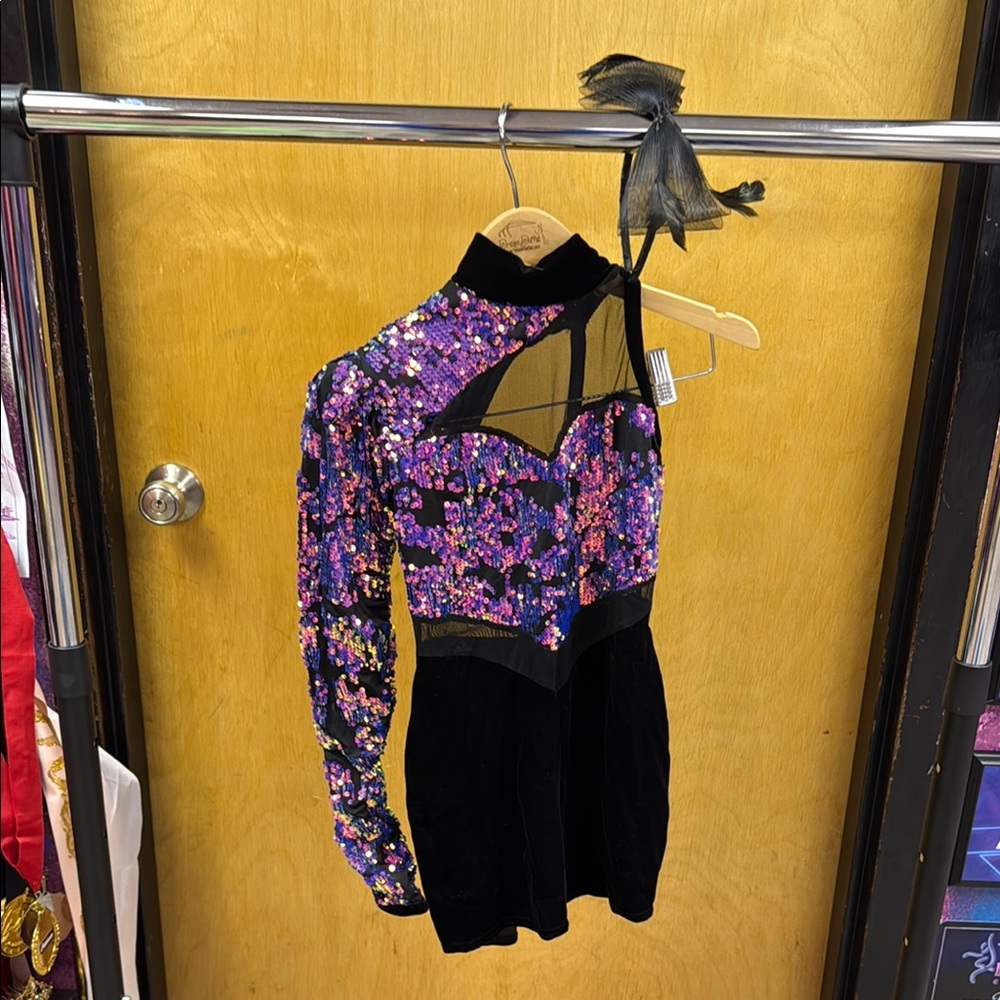 adidas Kids Dance Costume - Black and Purple